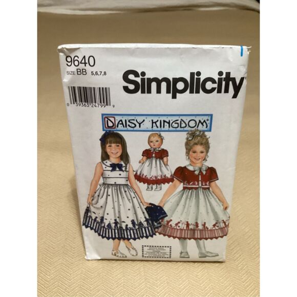Vintage Sewing Pattern Simplicity Children 9640 - Picture 1 of 3